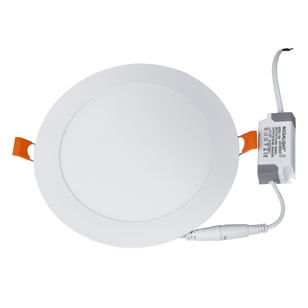 Світлодіодний вбудований круглий світильник MEGALIGHT 9Вт 6500К (Д=150/120мм) (ROUND-B-9/865)